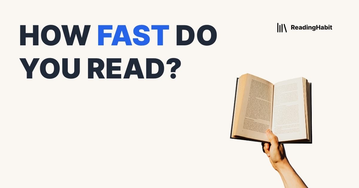 How Fast Do You Read banner with book in hand