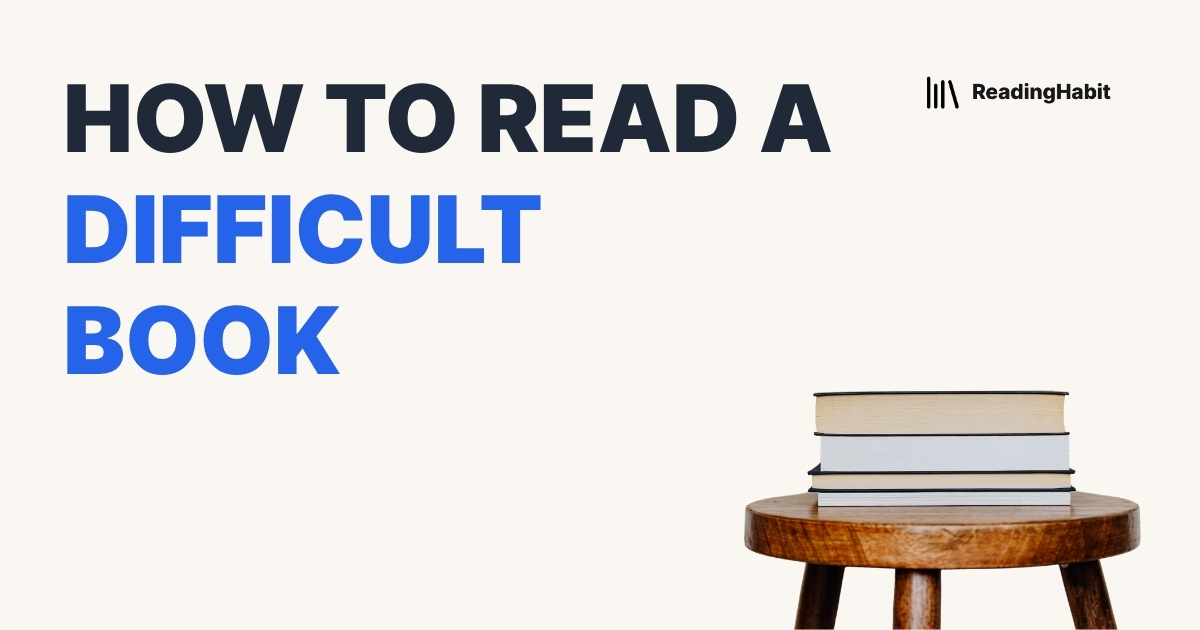 How to Read a Difficult Book banner with stack of books