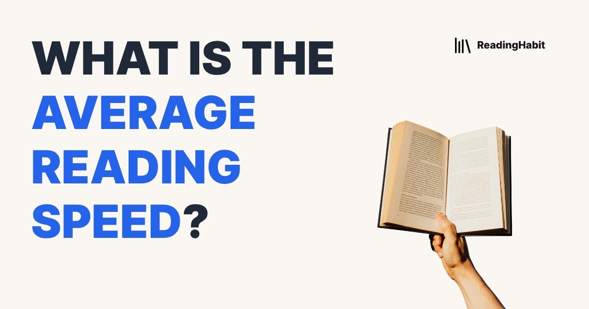 What Is the Average Reading Speed banner with hand holding a book
